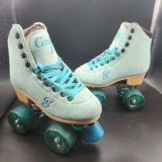 Roller Skates Womens Quad Candi Girl GRL Carlin Size 4 Teal Roller Derby