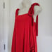 Indah Linen Blend Maxi Dress Swim Coverup Red Size S/M Side-Tie Vacation Resort