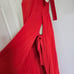 Indah Linen Blend Maxi Dress Swim Coverup Red Size S/M Side-Tie Vacation Resort