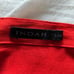 Indah Linen Blend Maxi Dress Swim Coverup Red Size S/M Side-Tie Vacation Resort