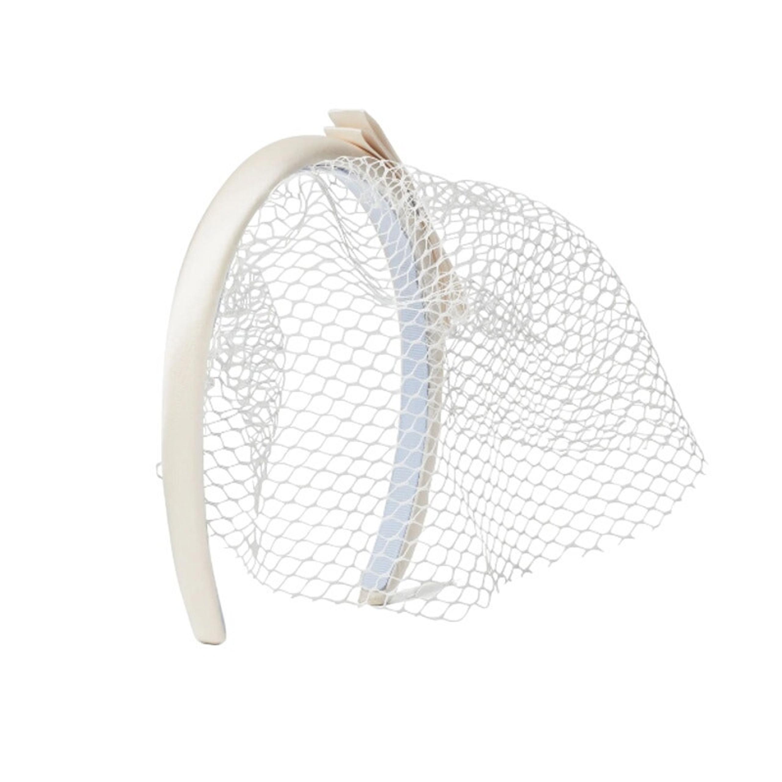 Kate Spade bridal patent bow veiled silk headband