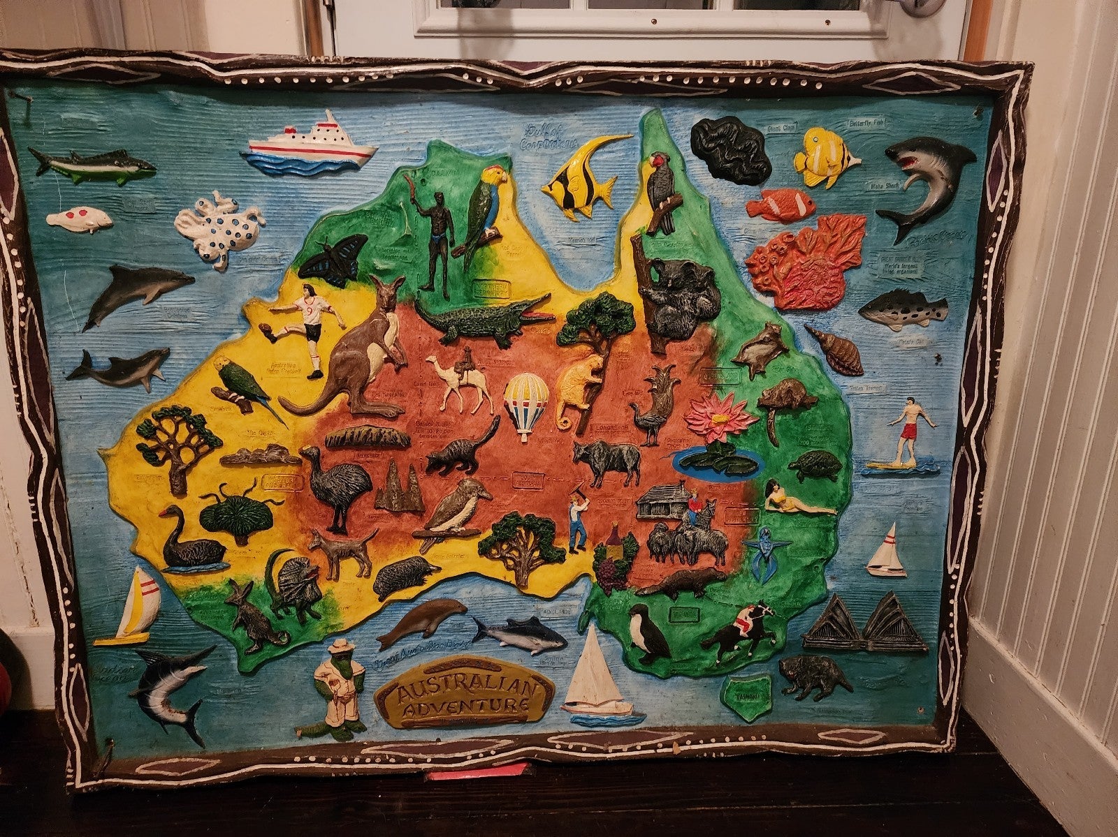 Huge OUTBACK STEAKHOUSE Australian Adventure Wall Hanging