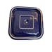 Staub 9 Square Stoneware Covered Baker 3.2-Qt. Glass Enamel Finish Cobalt Blue