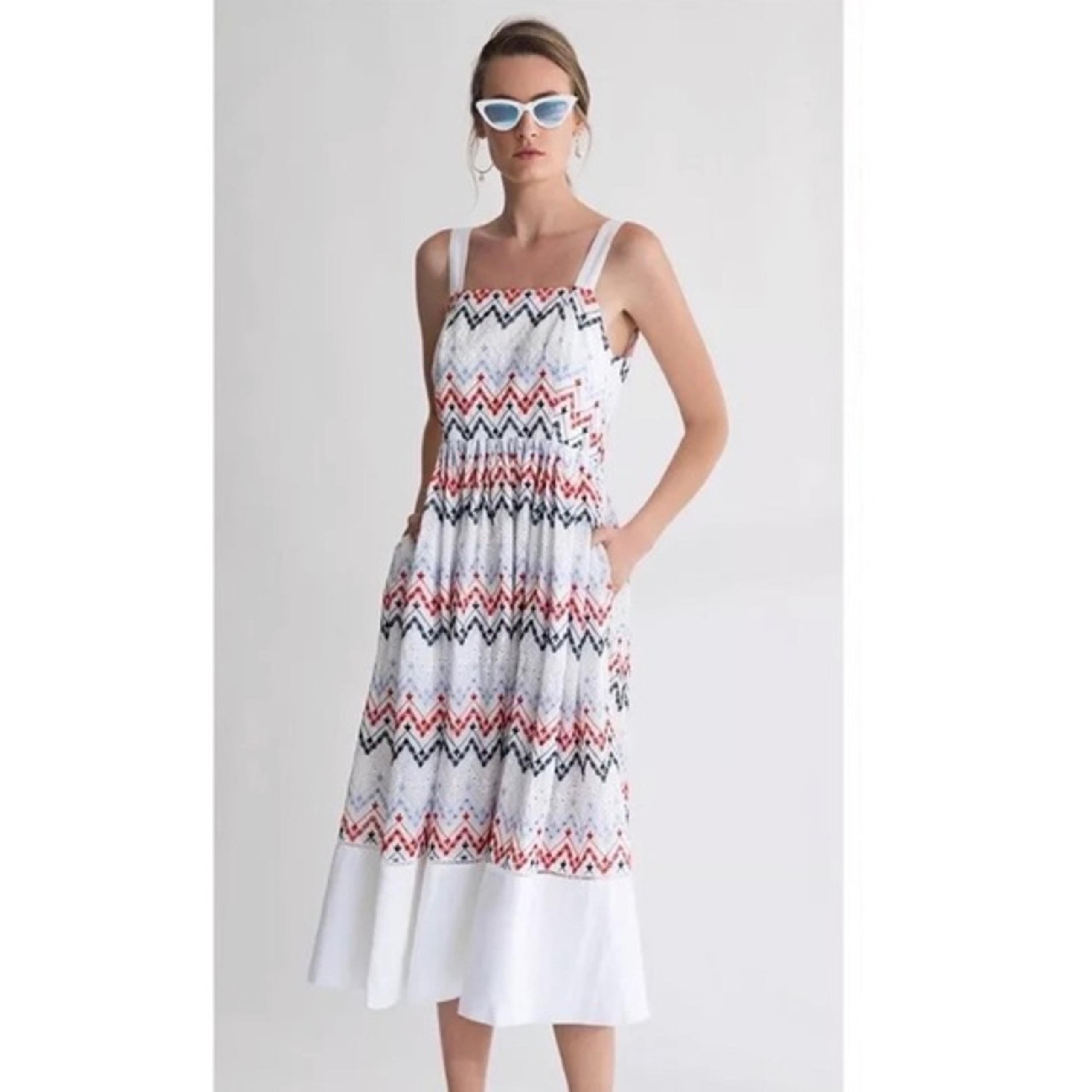 Sabina Musayev White Embroidered Fiji Dress XS