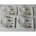 Villeroy & Boch New Wave Caffe Cookies Appetizer Dessert Plate Set of 4