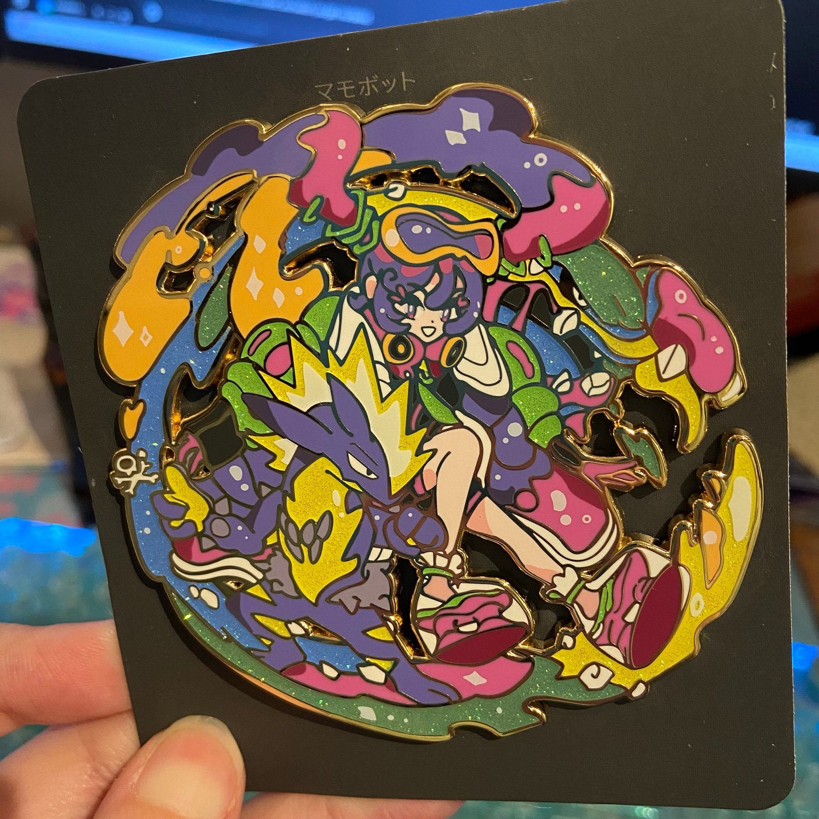 Mamobot Poison Type Trainer Hatsune Miku Jumbo Enamel Pin