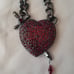 Betsey Johnson Heart And Dagger Large Statement Necklace NWT