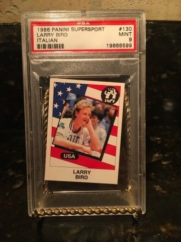 1986 PANINI SUPERSPORT LARRY BIRD PSA 9