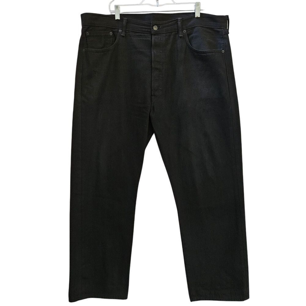 Levi's 501 XX Jeans Mens 41x29.5 Black Denim Button Fly Dark Wash Baggy NWOT
