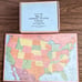Vintage Complete JK Straus Wooden Jigsaw Puzzle No.328 Map Of United States RARE