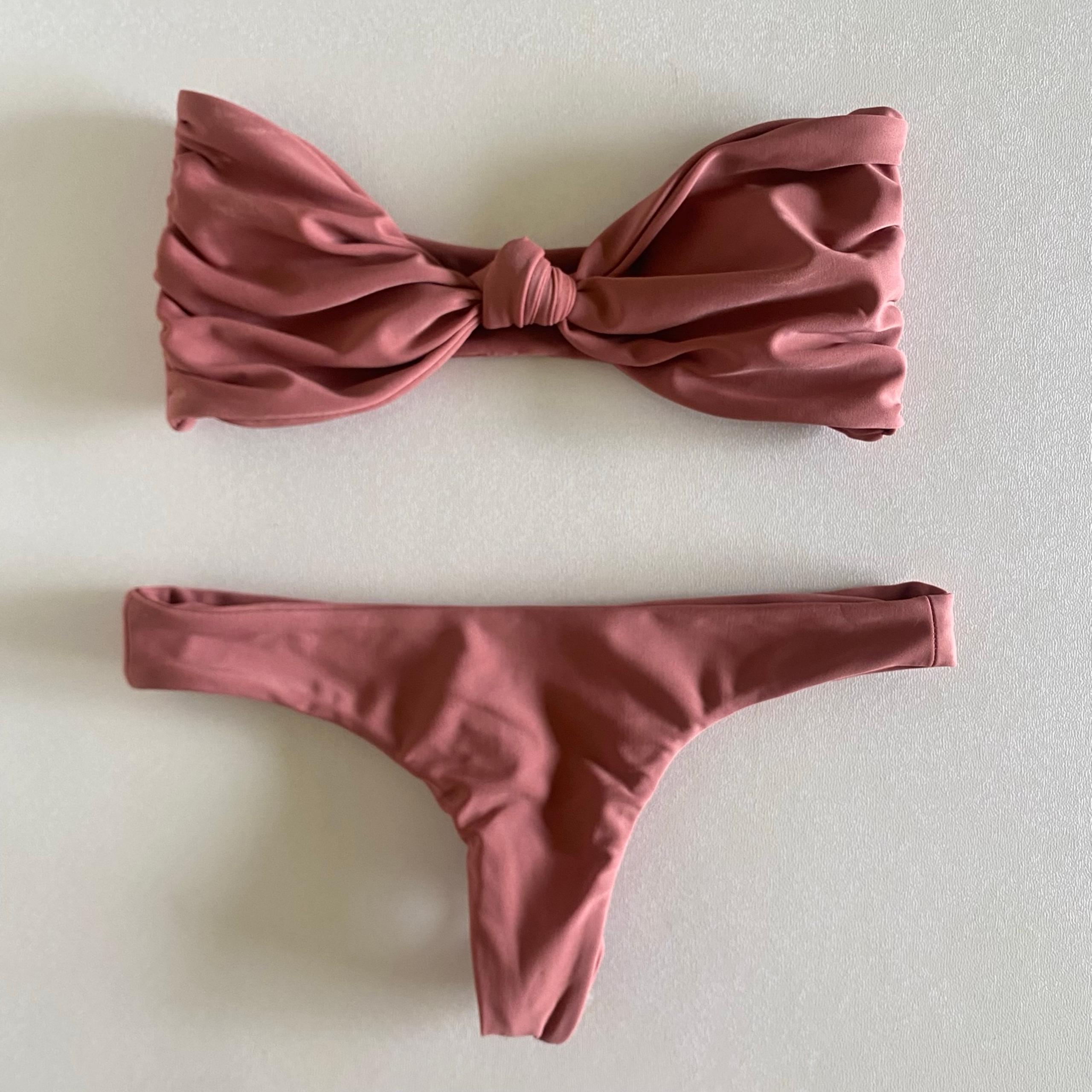 NEW Mikoh “Carmel” top & “Lahaina” bottom in clay/mauve -Size XS