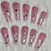Pink Star Acrylic Press On Nails