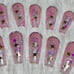 Pink Star Acrylic Press On Nails