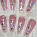 Pink Star Acrylic Press On Nails