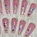 Pink Star Acrylic Press On Nails