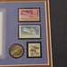 Wright Brothers 100th Anniversary Lithograph, Stamps, & Coins Framed Collectible