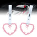 NEW 2PCS BARBED WIRE PINK JDM TSURIKAWA RING WHITE Handle Strap Drift Charm