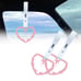 NEW 2PCS BARBED WIRE PINK JDM TSURIKAWA RING WHITE Handle Strap Drift Charm