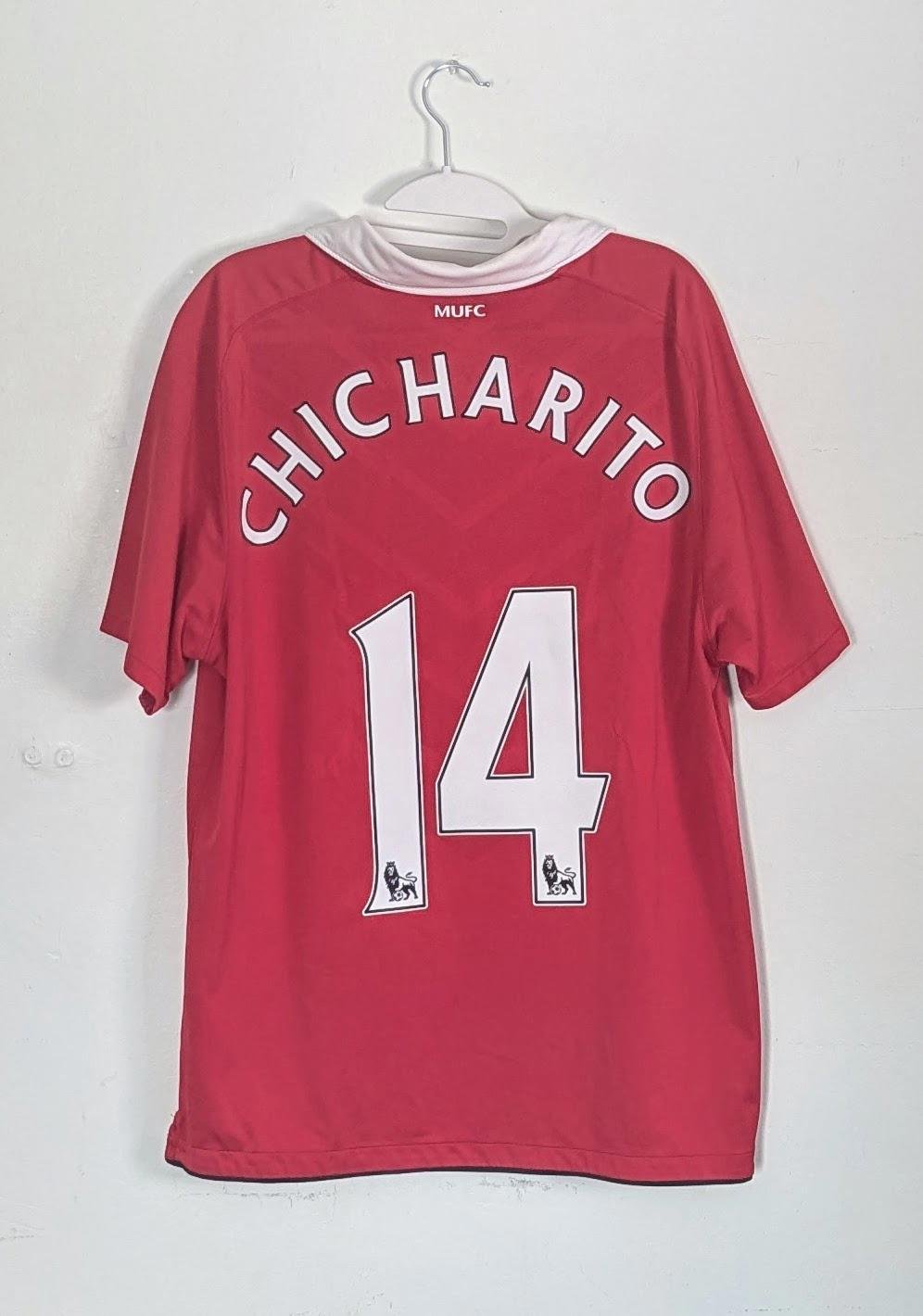 Manchester United 2010-11 Home Chicharito Soccer Jersey Authentic Nike Men L