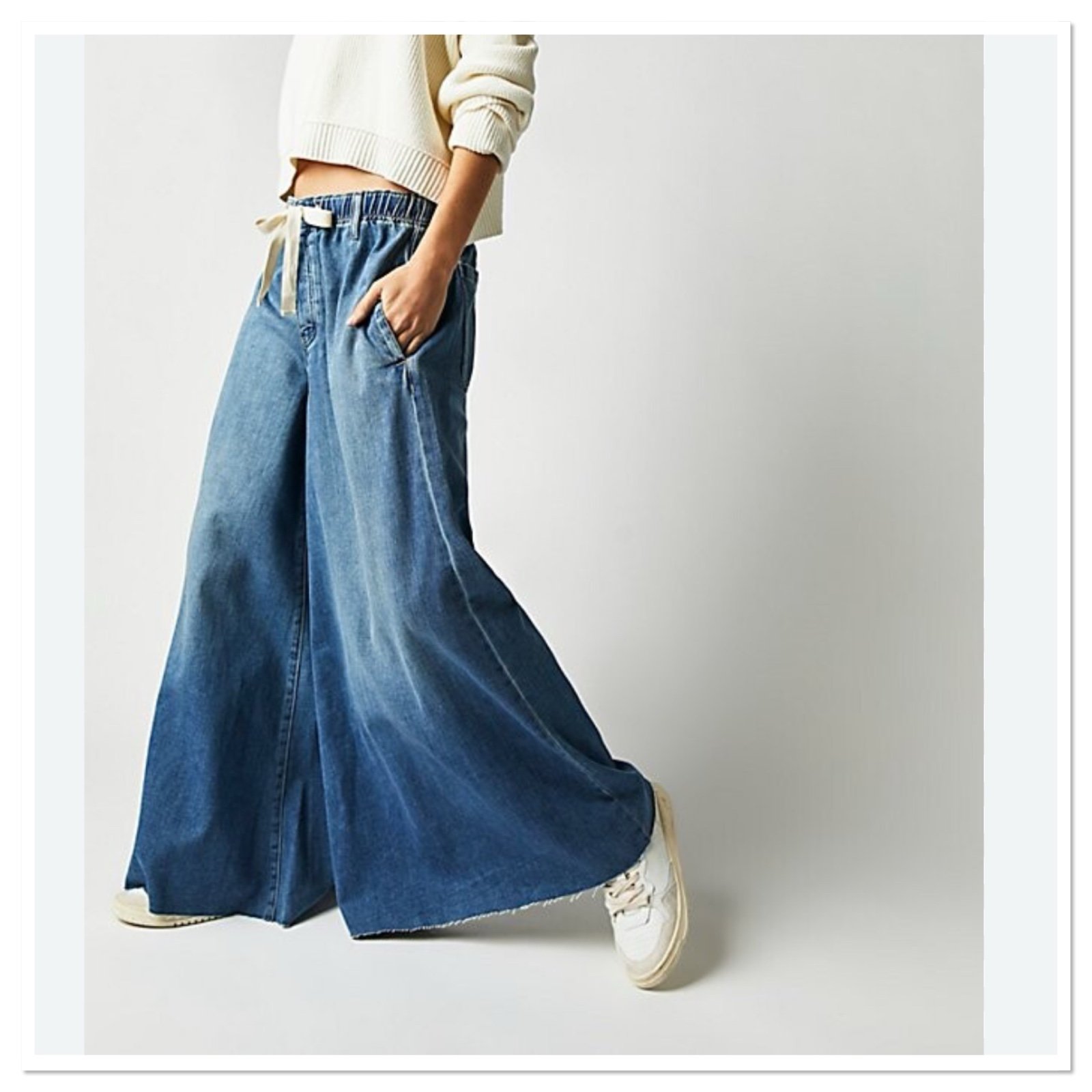 NWOT Free People We The Free Clover Wide-Leg Pant