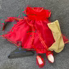 American girl, doll red Holiday dress Pleasant Company