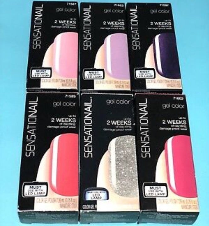 Sensationail Gel Polish Silver Glitter Shimmer Chrome Bling Lilac Christmas Gift