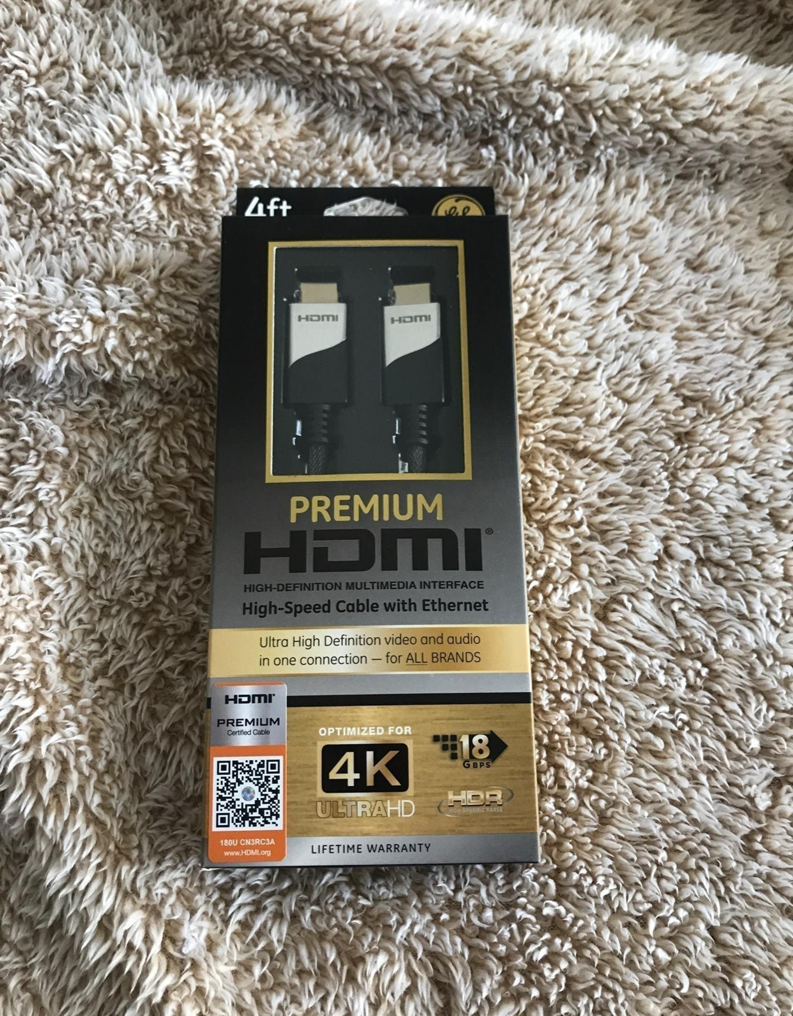 General electric premium HDMI cable 4ft