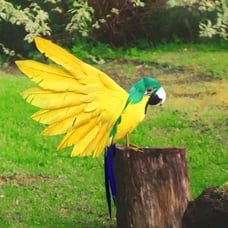 Artificial 11.81 inches Parrot Model Feather Fake Birds Statue