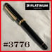 Excellent Condition PLATINUM #3776 Fountain Pen, 14K Nib, Broad, Black