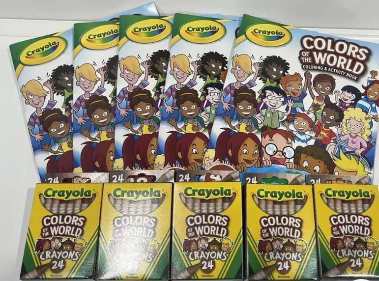 Crayola 24 ct of the World Crayons Coloring Activity Books 5pk & Crayons(5pk)