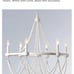 COCOSTAR 28 Inch White Beaded Chandelier Bohemian Style, 6-Light Retro Wood