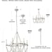 COCOSTAR 28 Inch White Beaded Chandelier Bohemian Style, 6-Light Retro Wood