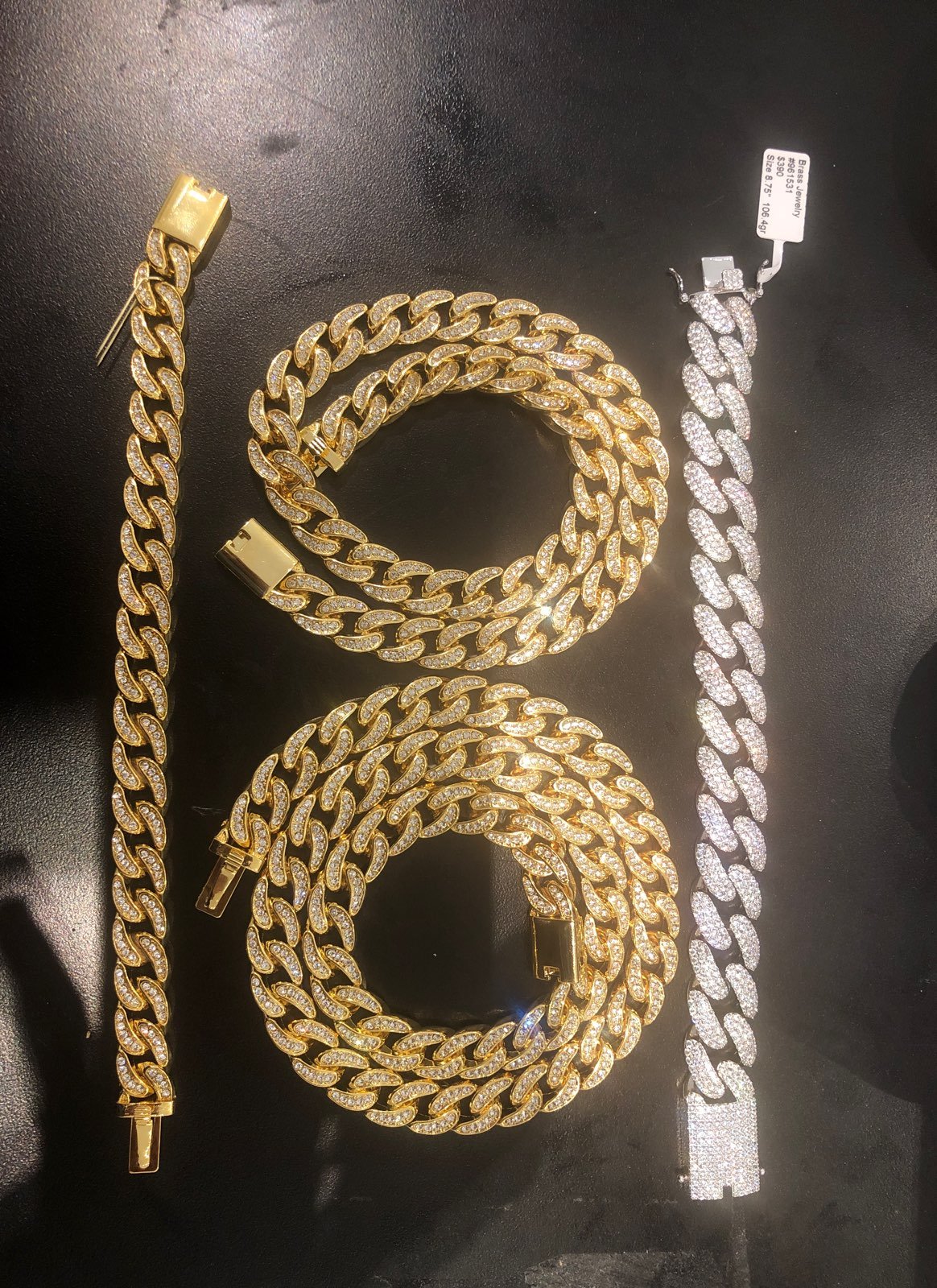 2 Cubans 18inch And 24inch, 2 Bracelets