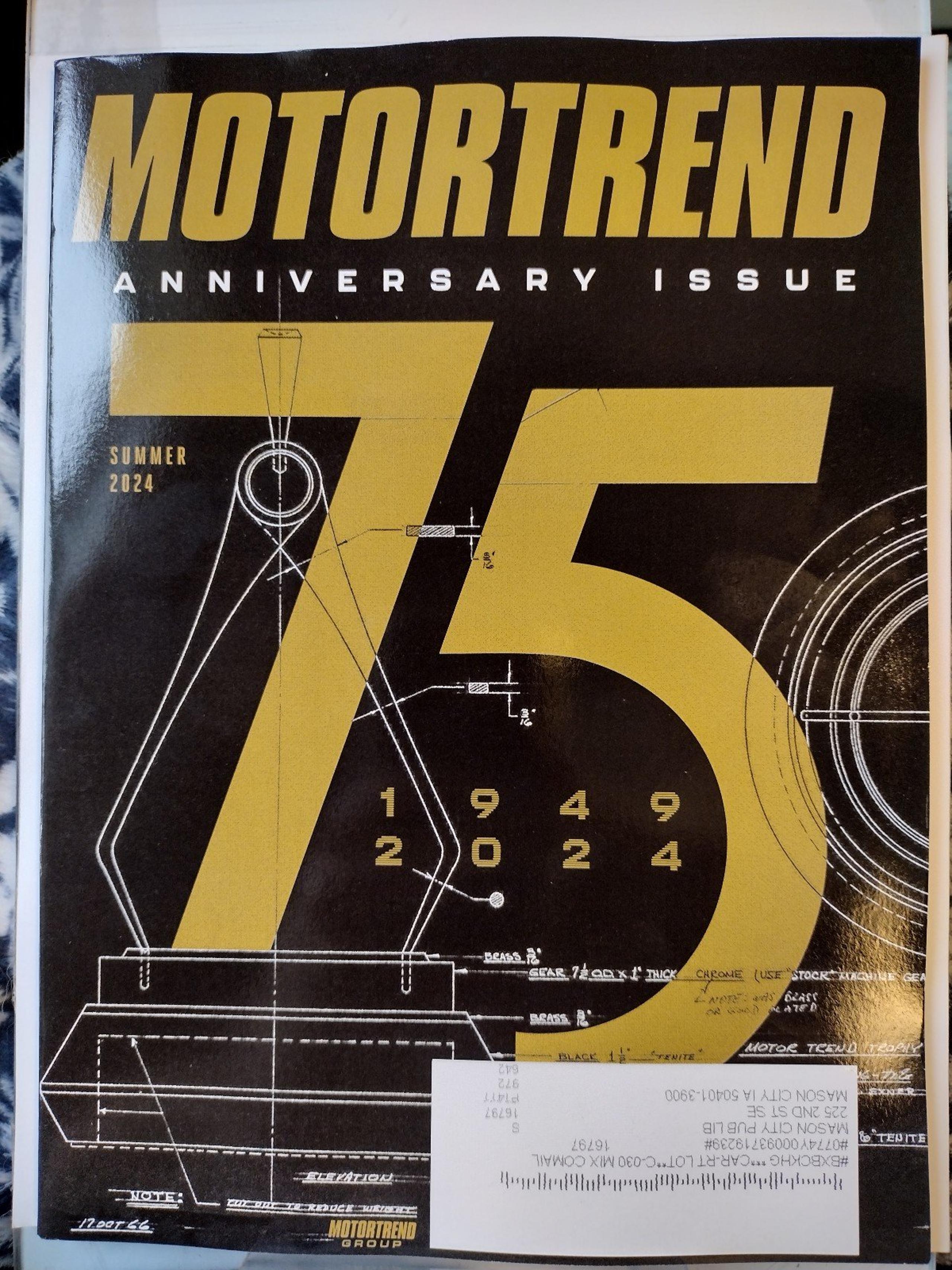 Motor Trend 75th Anniversary Collectors Edition Magazine Summer 2024