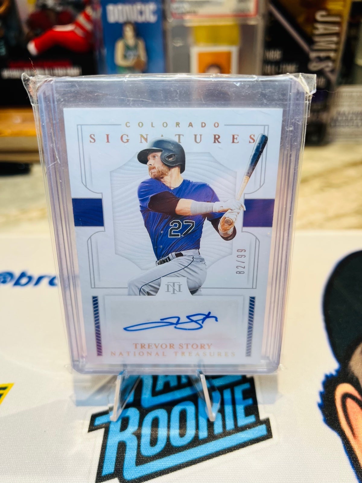 2019 Panini National Treasures Signatures Holo Gold /99 Trevor Story #S-TR Auto