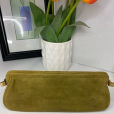 Vintage Women’s Green Suede Kessler Handbag | Clutch Purse