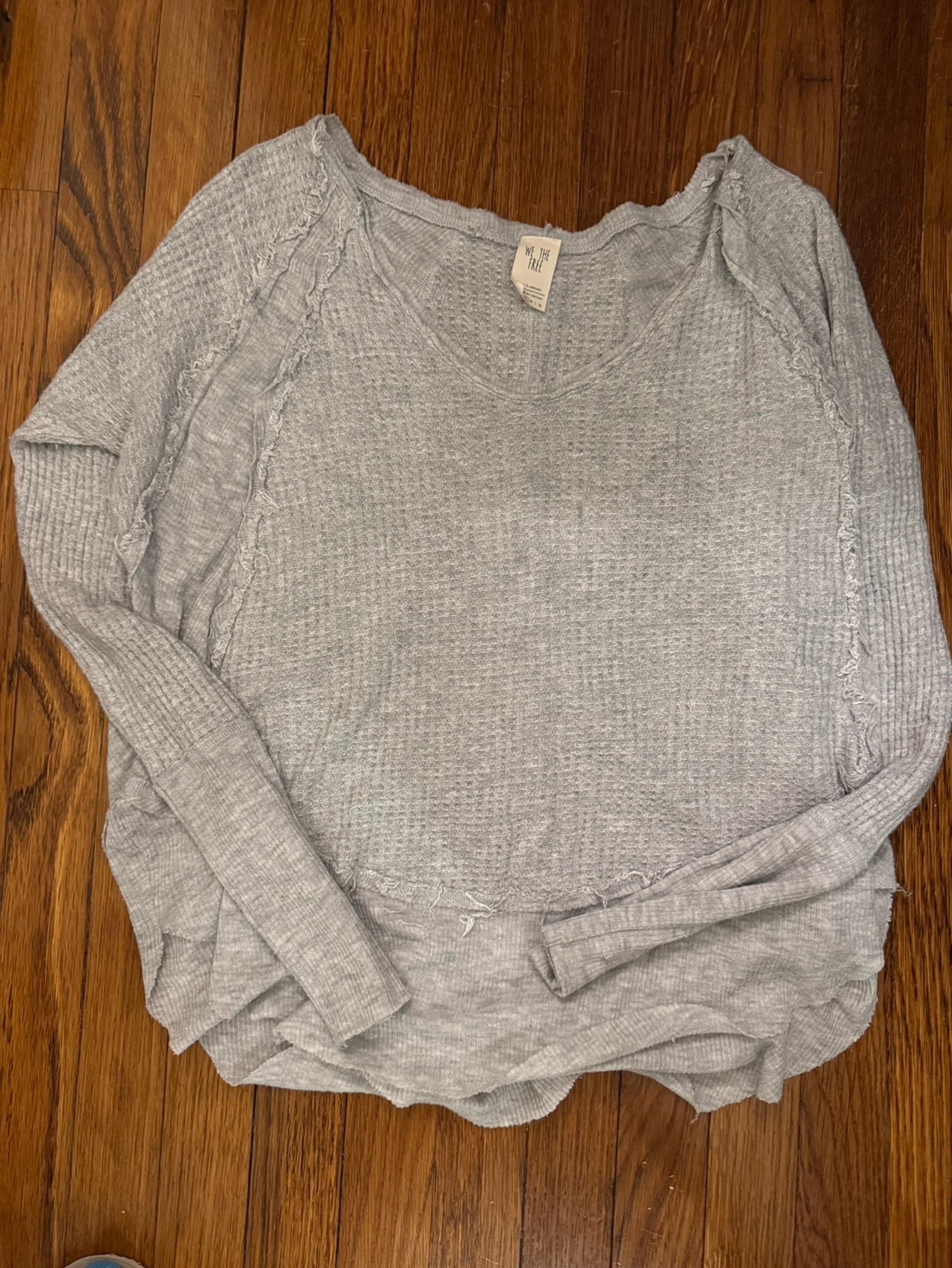 Free People We The Free gray thermal Sweater