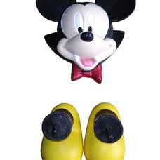 VTG GEMMY Mickey Mouse Dracula Vampire Cake Topper Head and Feet Pumpkin Insert