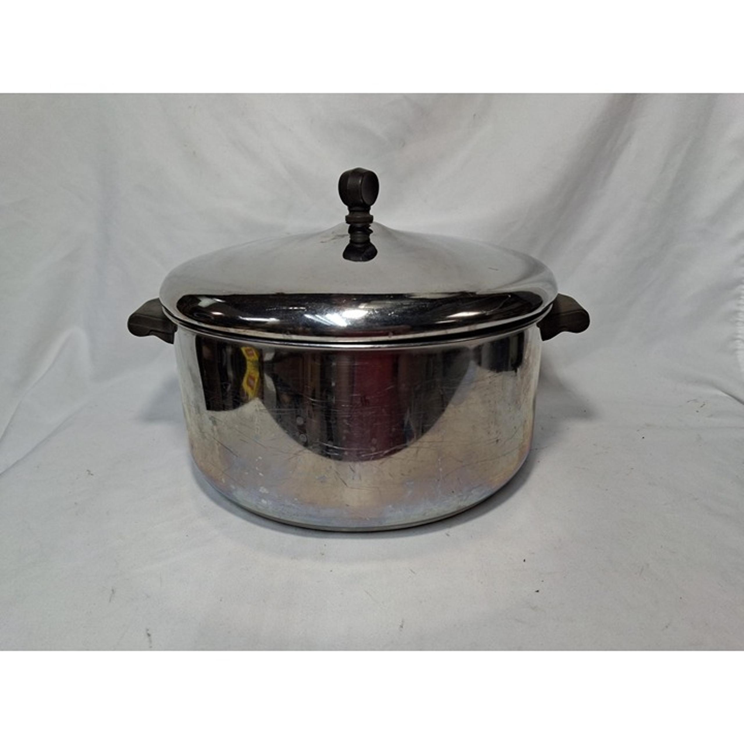 Farberware 6 Qt. Stainless Steel Aluminum Clad Stock Pot with Lid USA Made