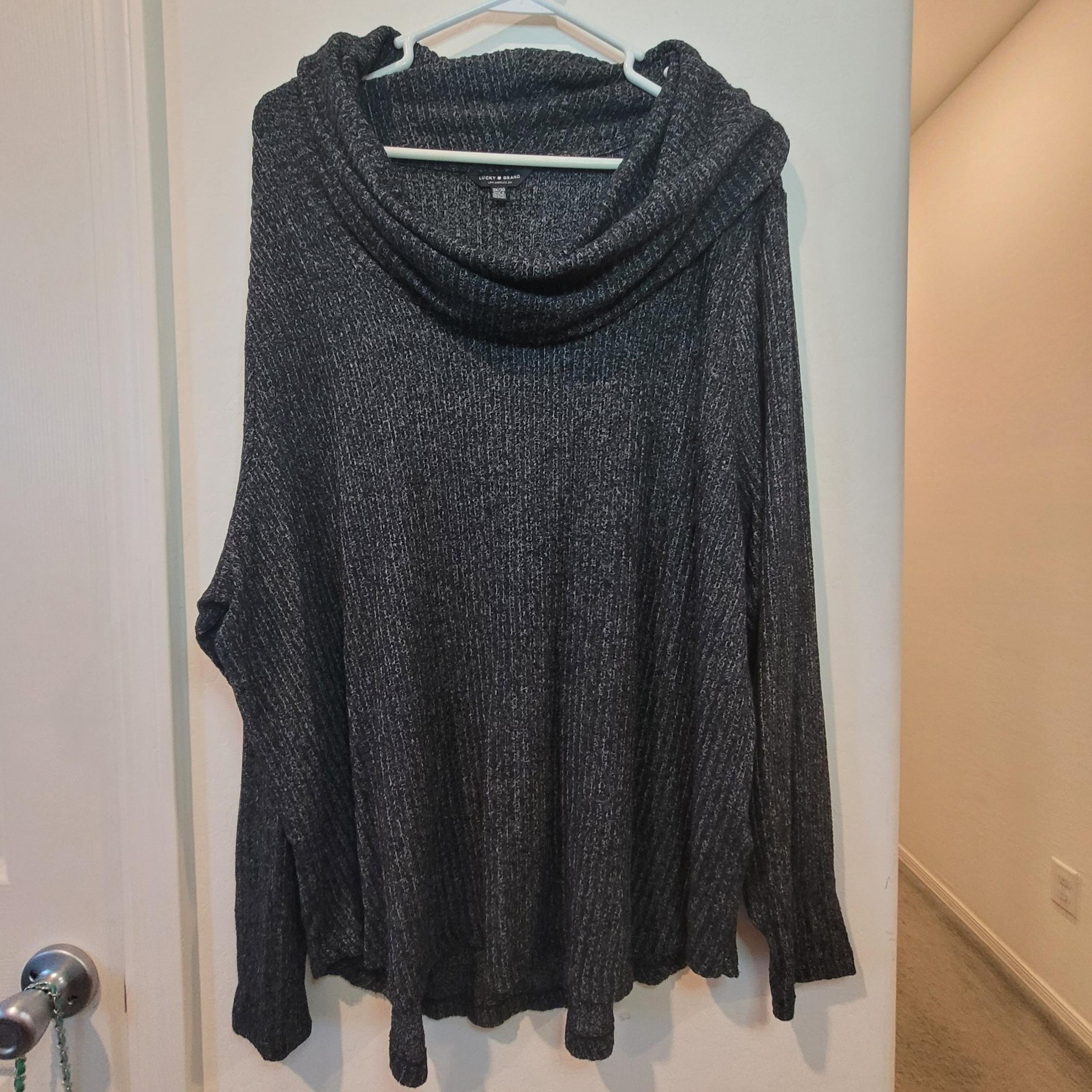 Lucky Brand Cowl Neck Pullover, 3X