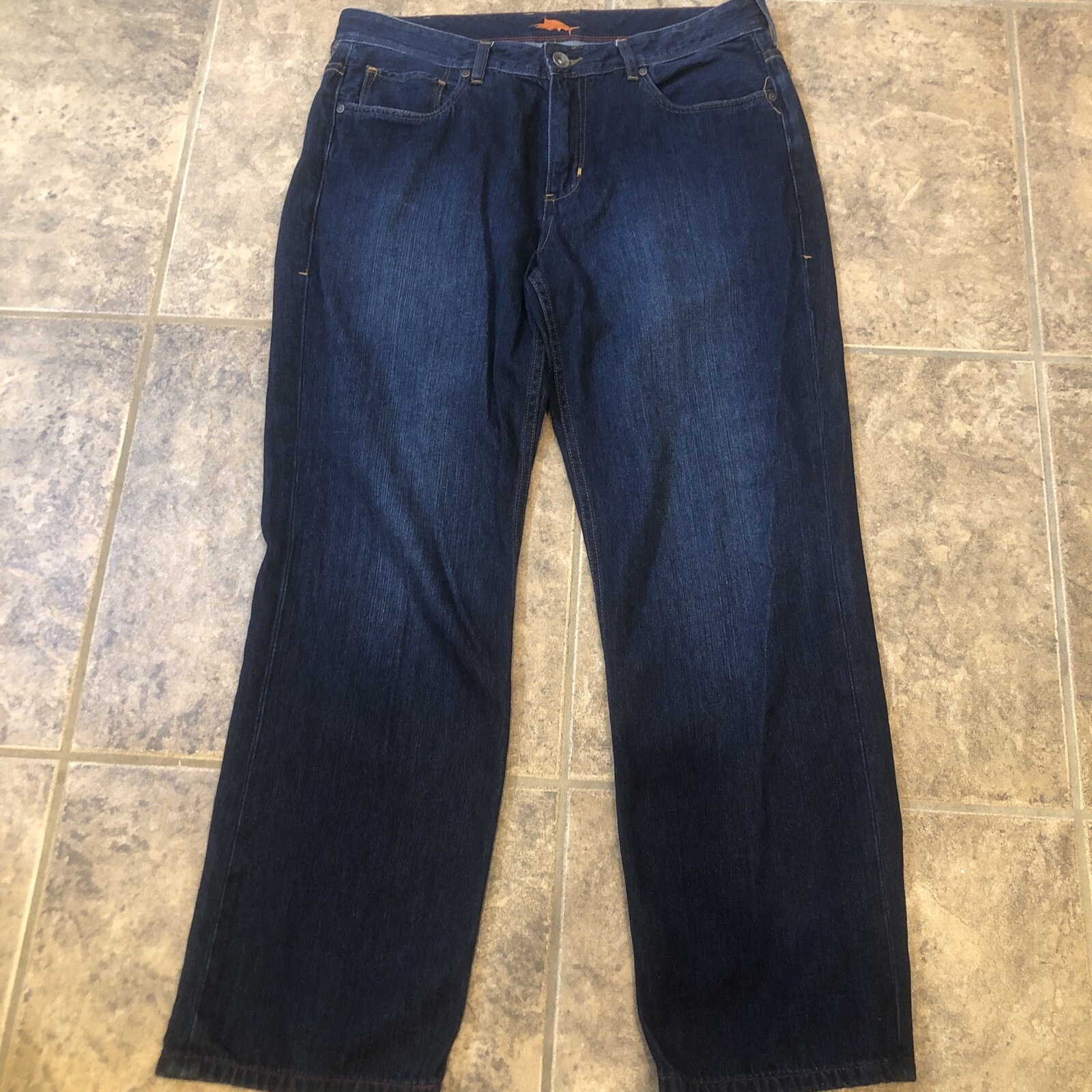 Tommy Bahama Cayman Island Relaxed Jeans Mens Size 35x30 Dark Blue
