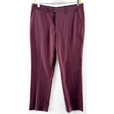Jack London Pants Mens SIze 30x25 Maroon Slim Chinos Flat Front Dress