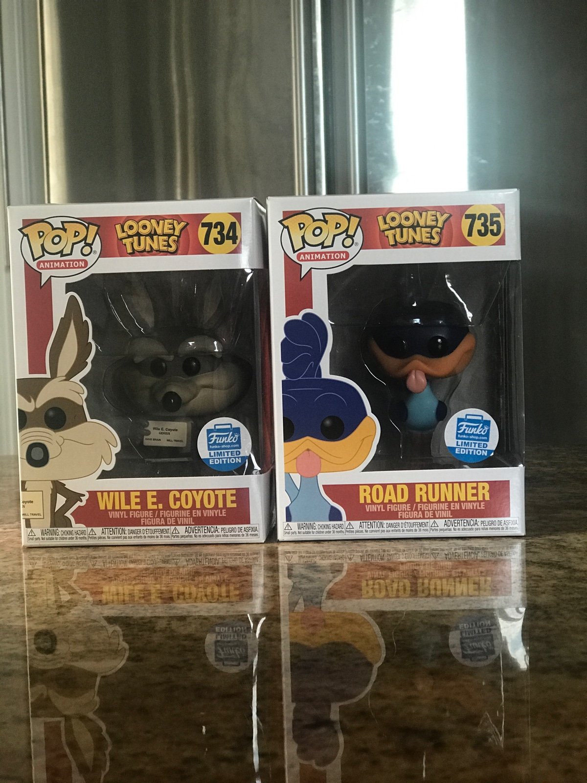 Wile E. Coyote & Road Runner Funko Pop set