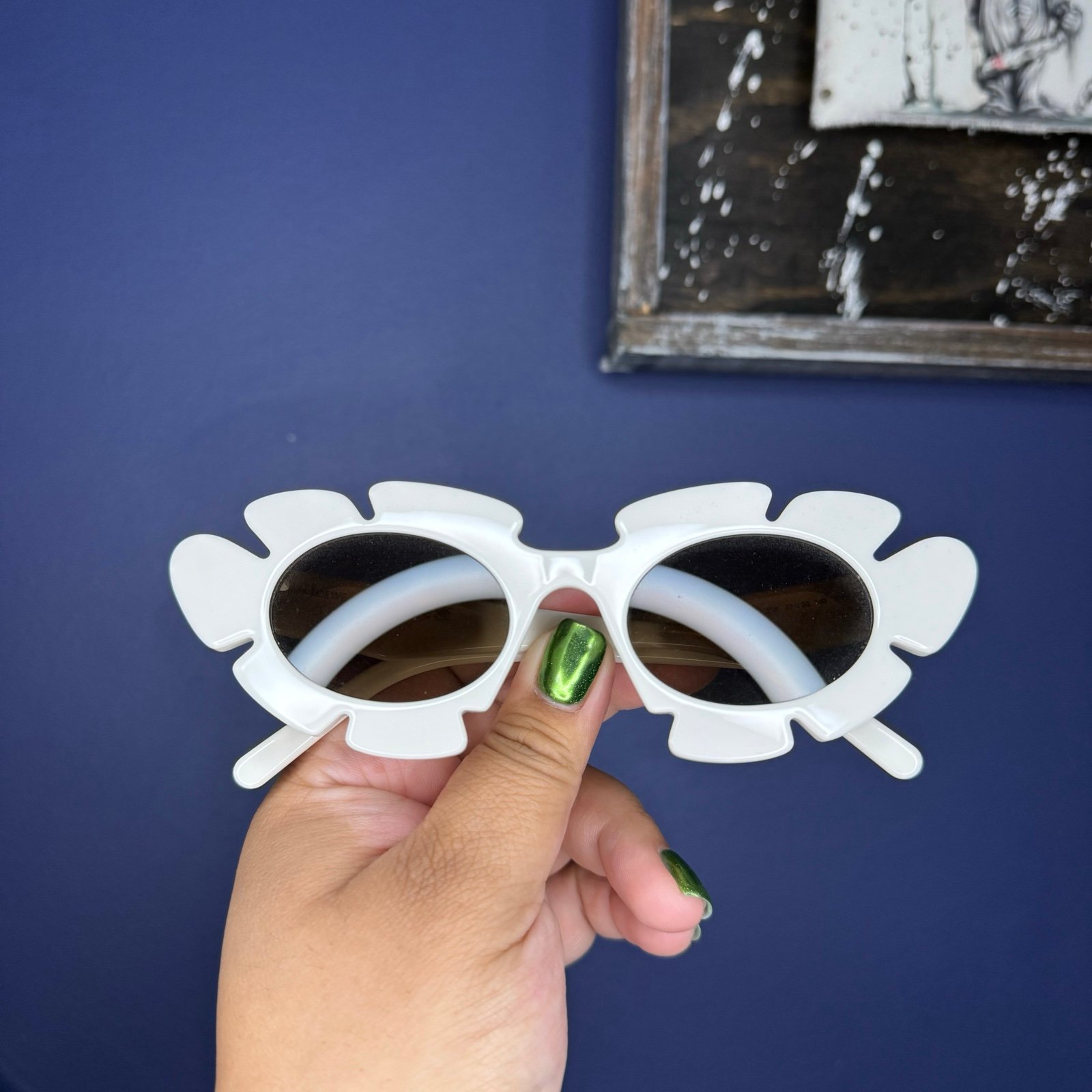 Loewe Flower Sunglasses in Ivory