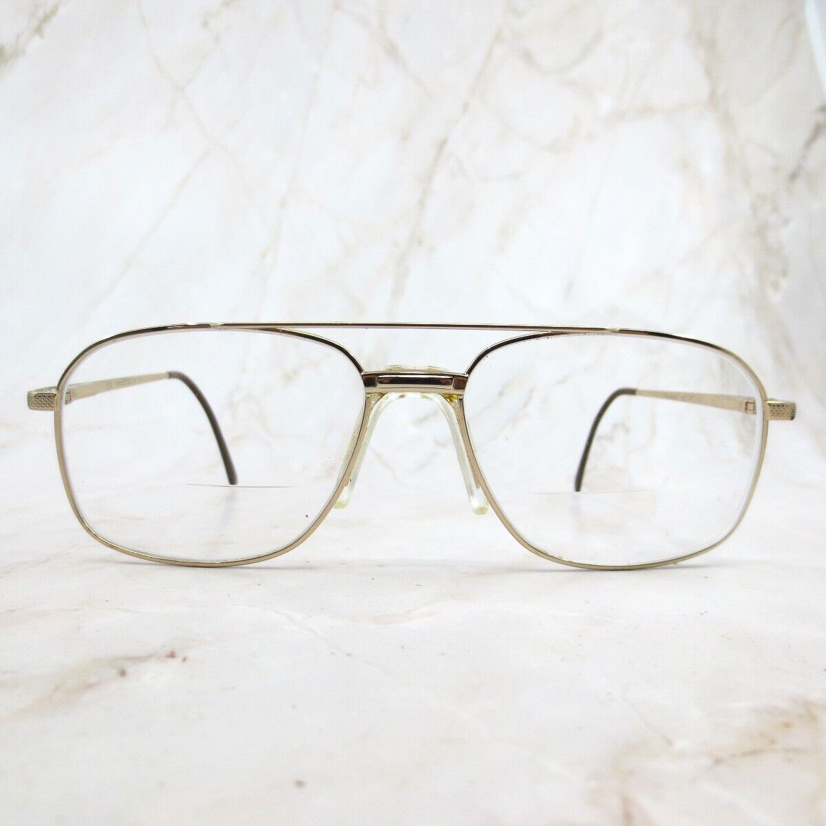 Stetson Eyeglasses Frame Zyloware 058 Men's Gold Metal Full Rim Square 57-16-178