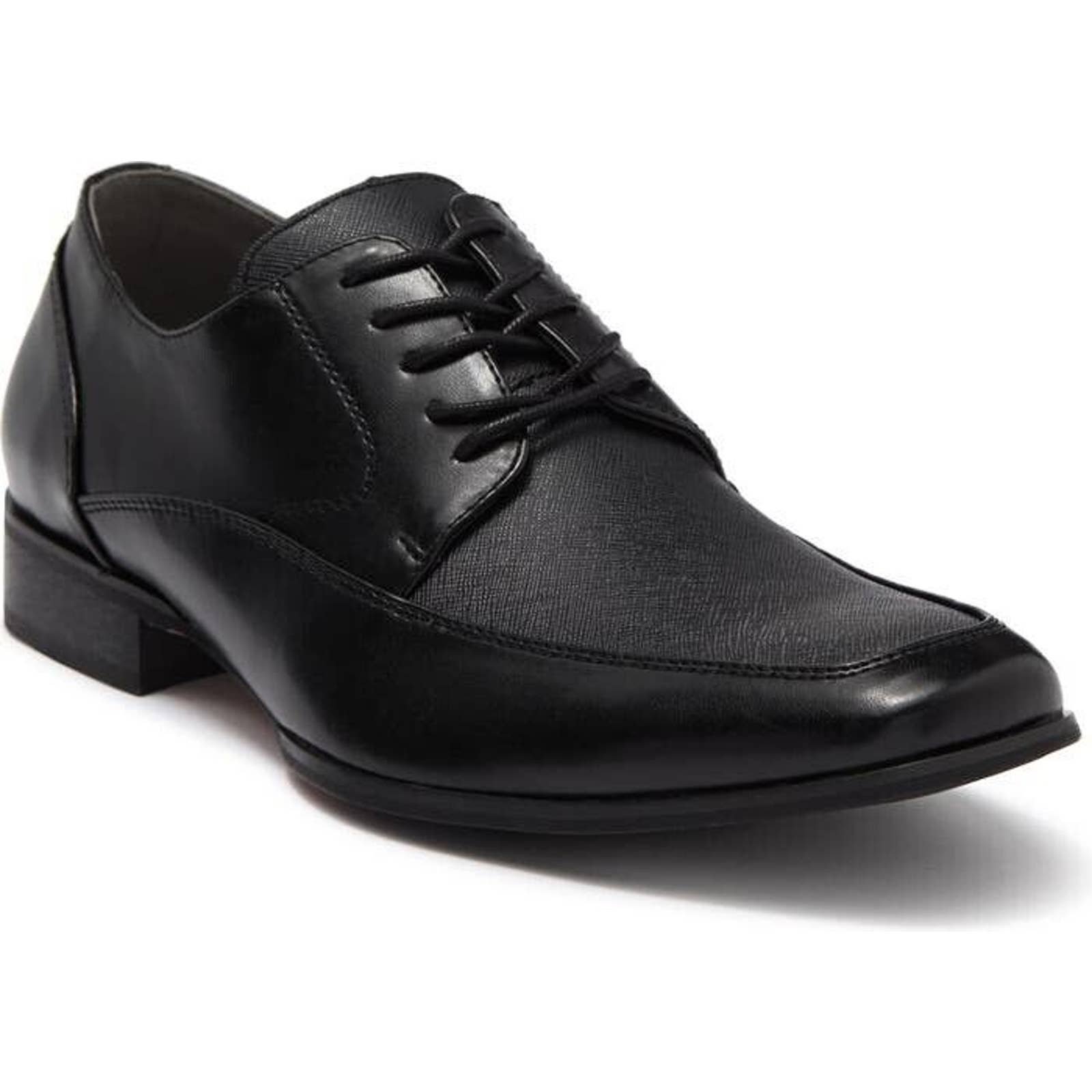Steve Madden Mens Tidle Apron Toe Derby Toe Lace Up Black Shoes Size 9 90
