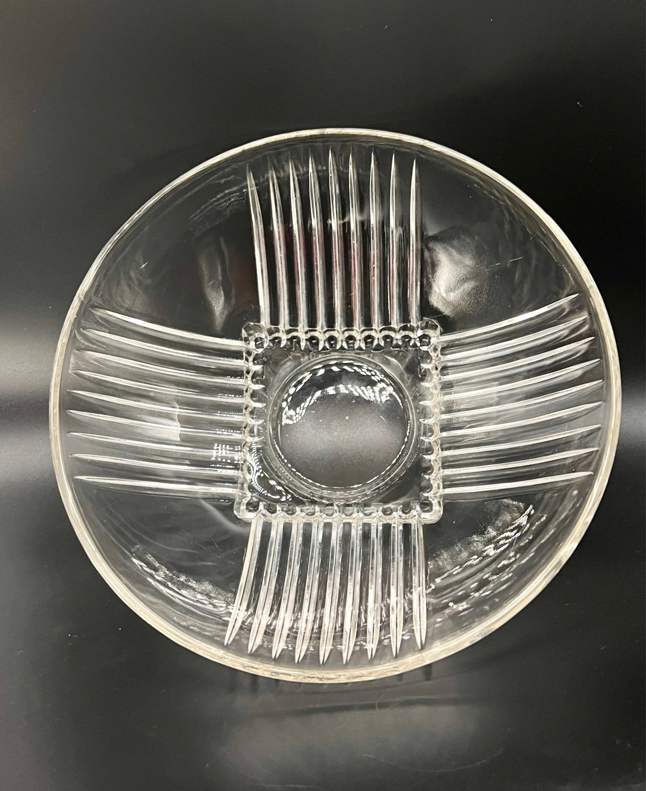 Federal Glass Serving Bowl, Art Deco, Park Avenue