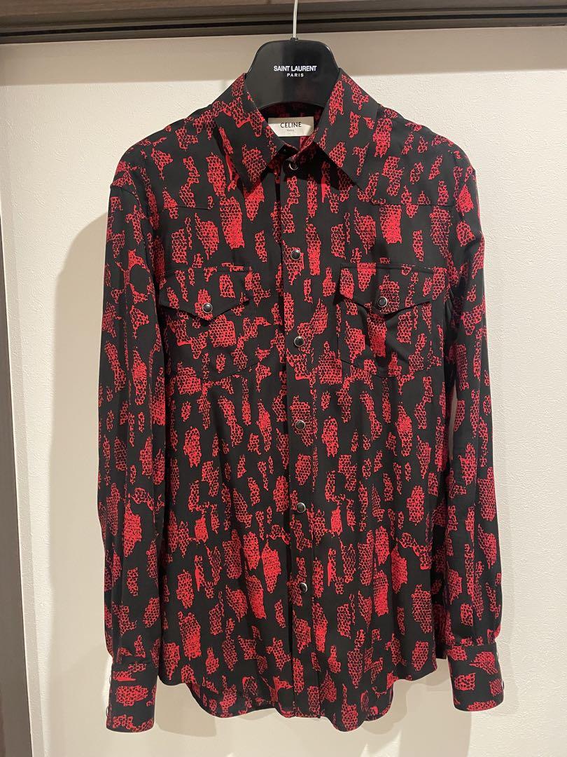 CELINE Celine 19AW Abstract Mark All-Over Print Western Long Sleeve Shirt