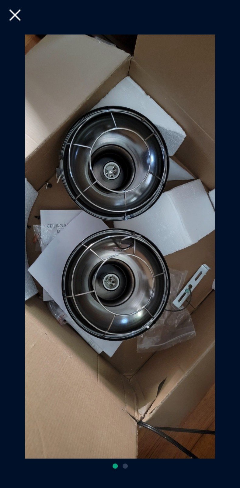 2 semi Flush mount lights