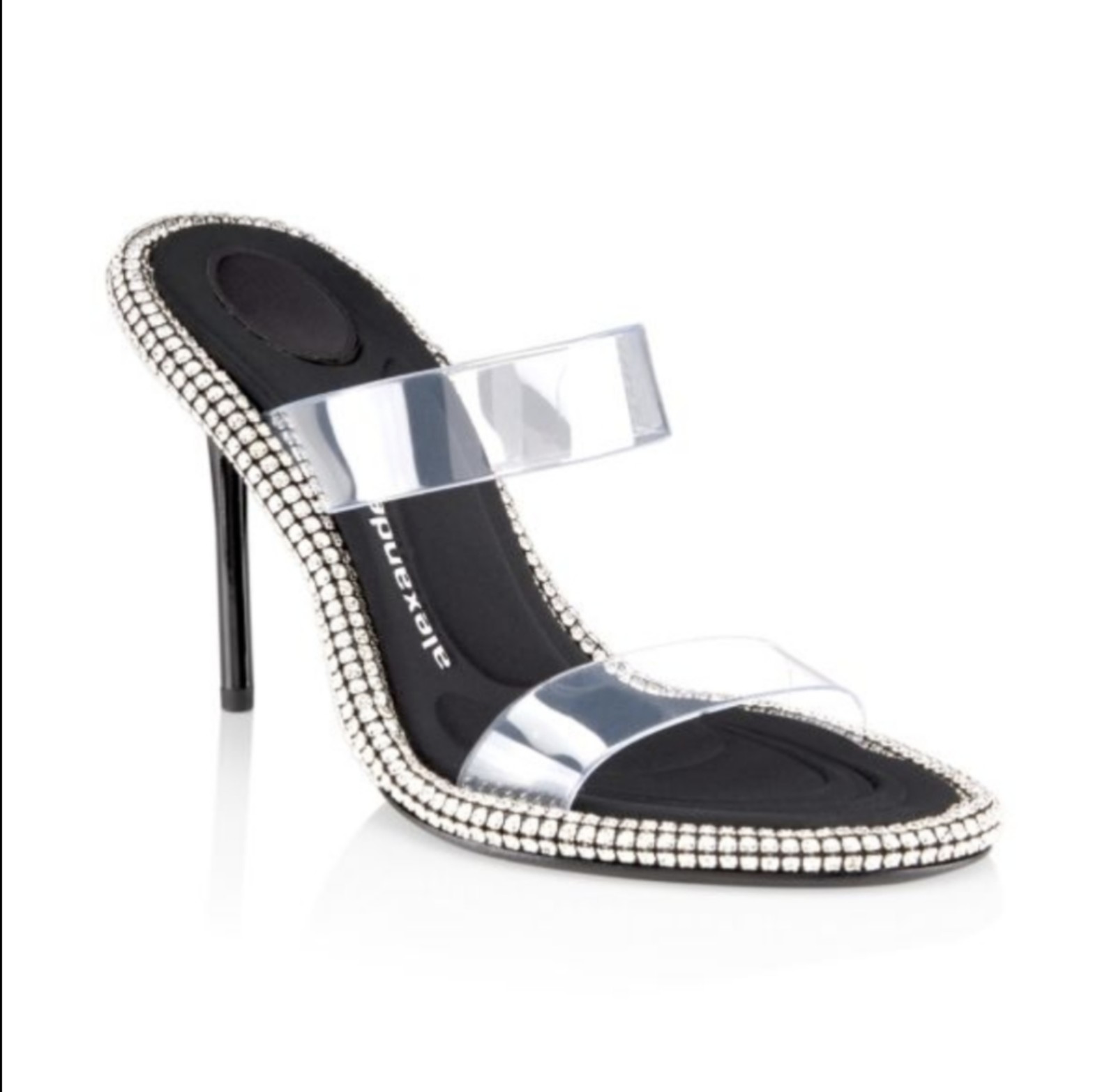 NIB ALEXANDER WANG NOVA CRYSTAL EMBELLISHED PVC SANDALS SIZE 37.5 (MSRP 695)